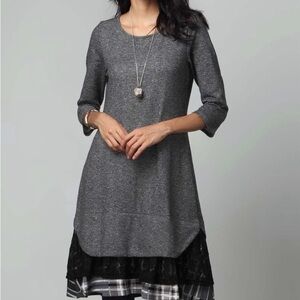 Women's Grey Long Sleeve Top